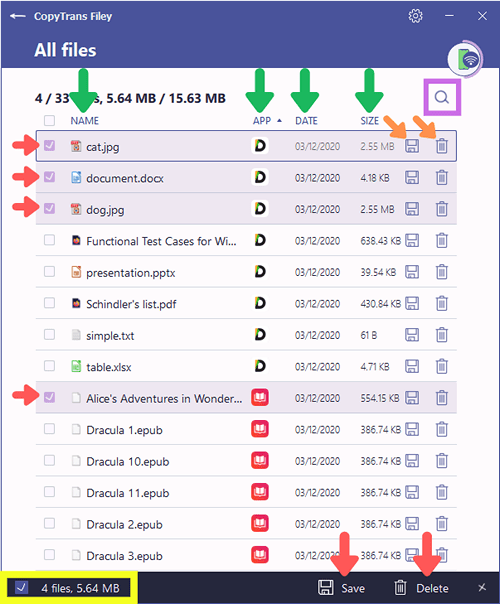 CopyTrans Filey all files