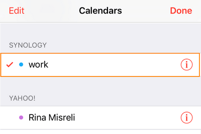 View Synology calendar on your iPhone or iPad