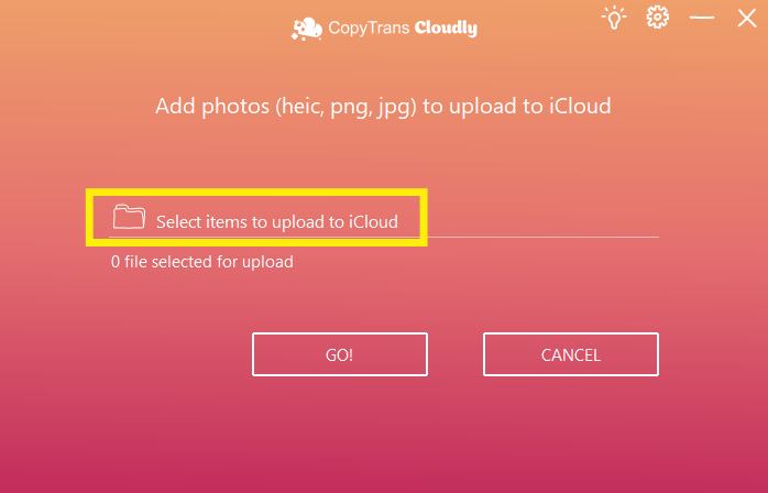 CopyTrans Cloudly file selection