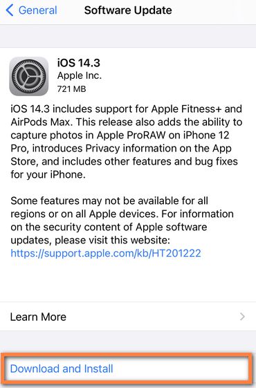 Update iOS to the latest version