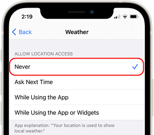 How to disable location services only for specific apps