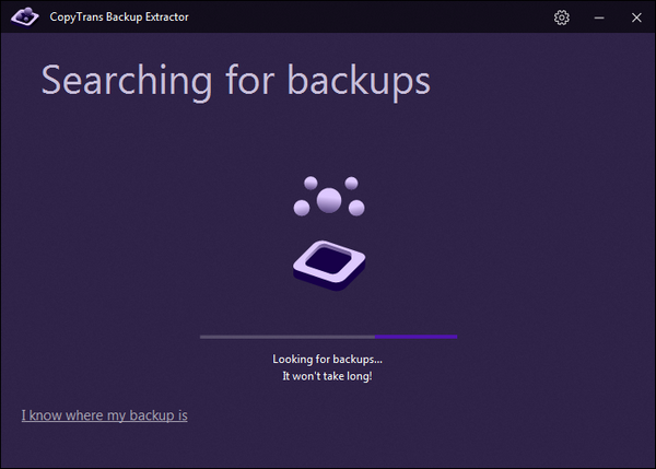 Find iPhone backups on PC and in iCloud with CopyTrans Backup Extractor