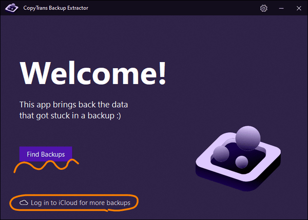 Find iPhone backups with CopyTrans Backup Extractor