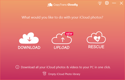 CopyTrans Cloudly interface