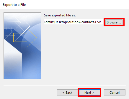 Save CSV file to your PC to import it