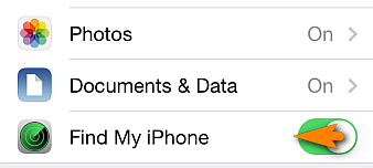 Turn off Find My iPhone iOS 12
