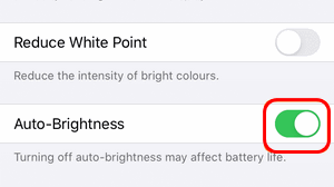How turn on Auto-brightness iPhone