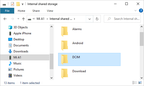 Android DCIM folder