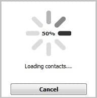 The loading icon in CopyTrans Contacts