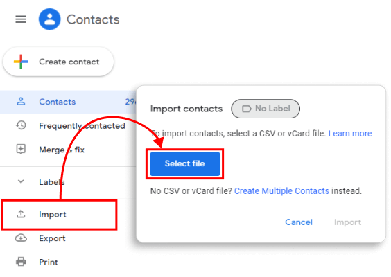 Importing iPhone contacts to Google Contacts