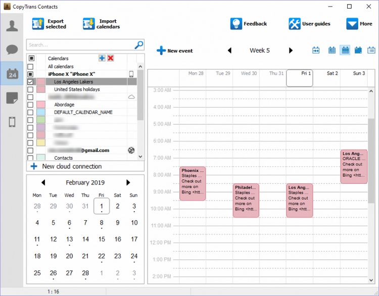 export calendar from outlook with CopyTrans Contacts