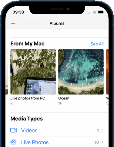 How to transfer video from PC to iPhone, video saved in From my Mac album