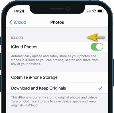 Disable iCloud Photos for better experience with CopyTrans Photo