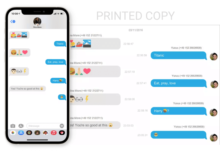 how to print text messages from iphone