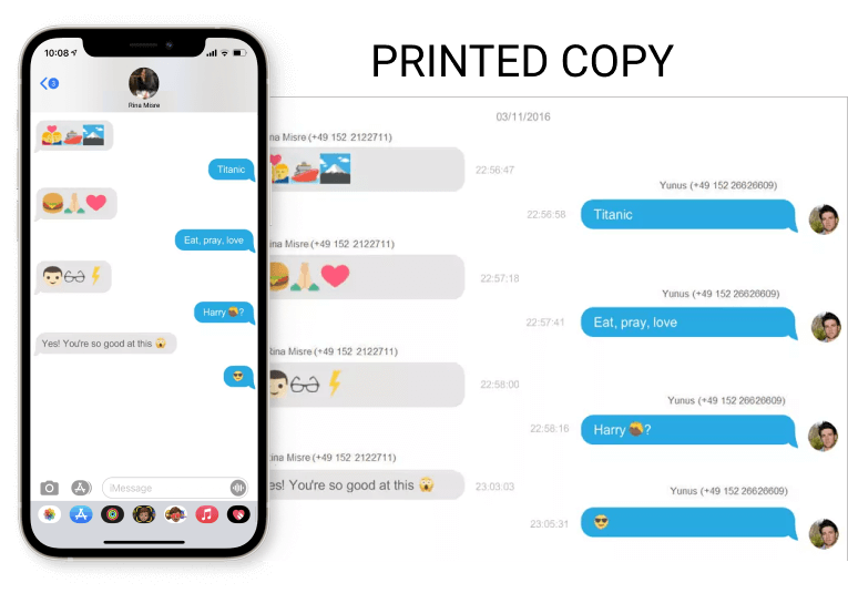 Conversations exported with CopyTrans Contacts