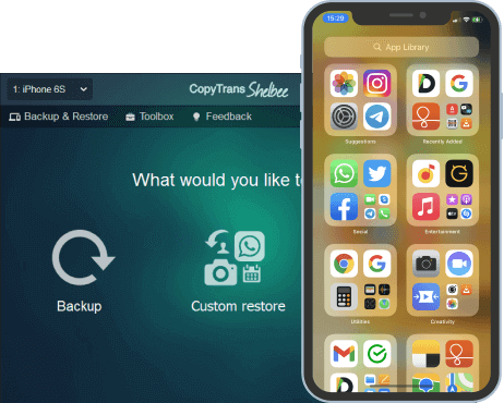 restore only apps to the iphone