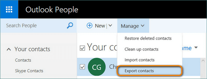 How to export contacts from windows phone to pc
