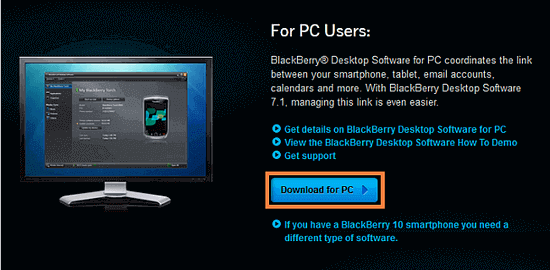 Download BlackBerry Desktop Manager