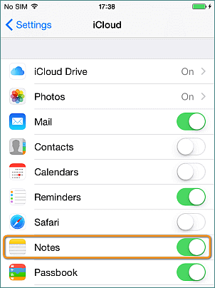 icloud notes sync with iphone
