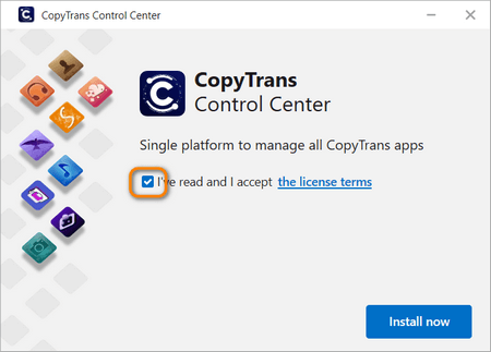 copytrans installation first step