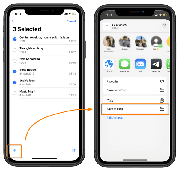 audio recording on iphone transfer with ctf