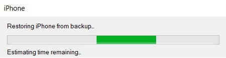 iphone restore from backup in progress