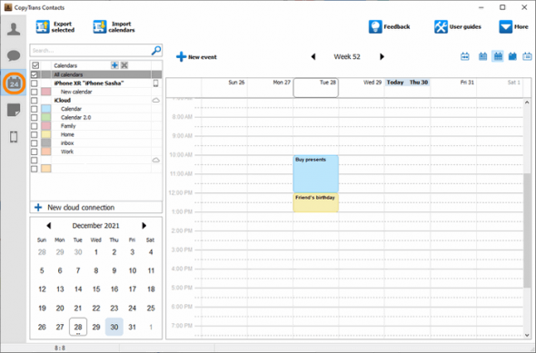Change calendar color iPhone