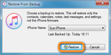 restore iphone with itunes prompt
