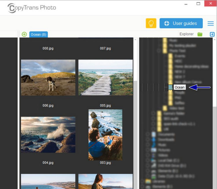 import photos from PC to iPhone