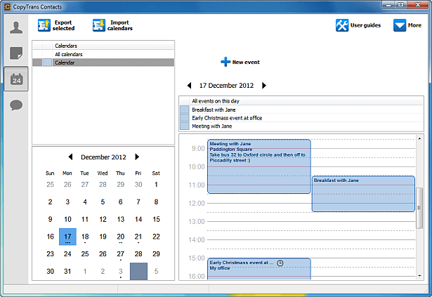 import calendar to iphone