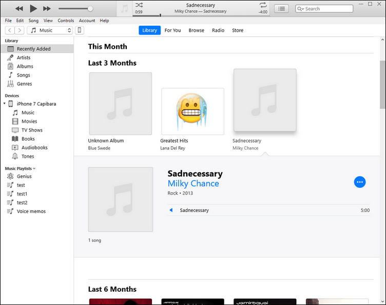 song in itunes with no album artwork