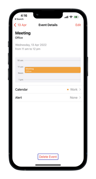 how to delete events on iphone calendar