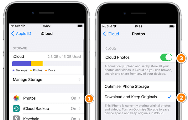 How to delete photos from iCloud but not iPhone