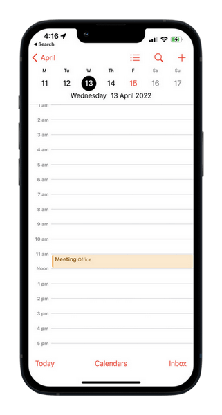 how to delete events on calendar iphone