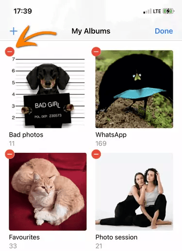 How to delete an album on iPhone