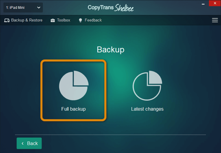 Full backup your iPad on your PC