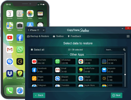 how to transfer apps to new iphone