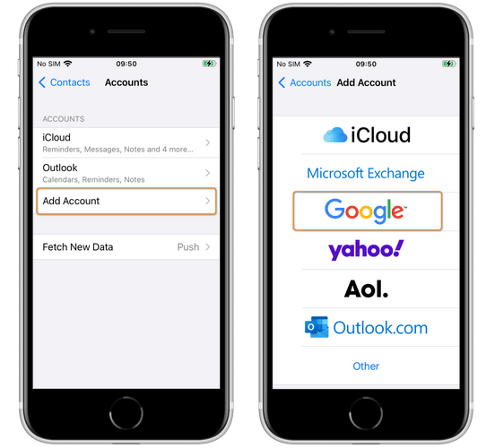 transfer contacts to new iphone without icloud