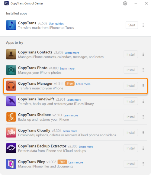 How to install CopyTrans Manager?