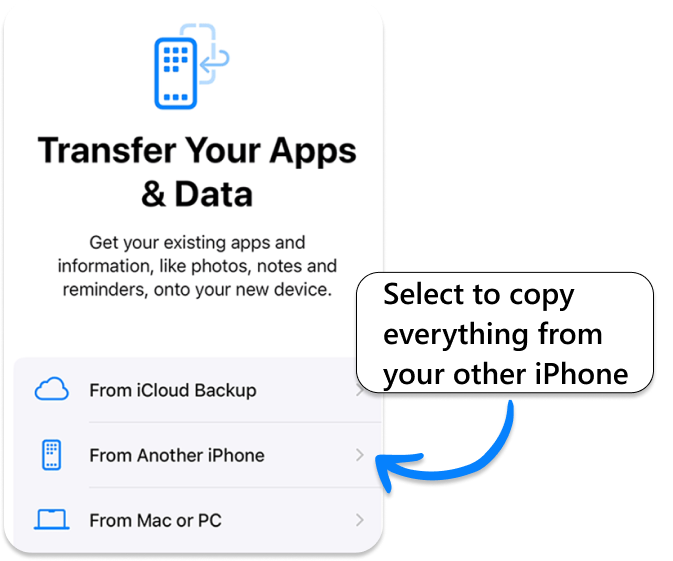 How to clone one iPhone to the other