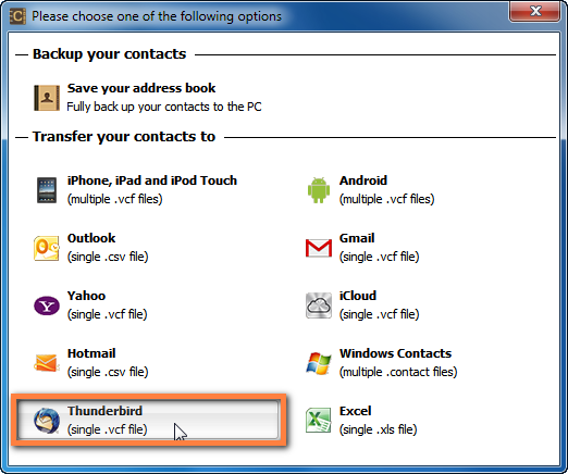 How To Export Iphone Contacts To Thunderbird