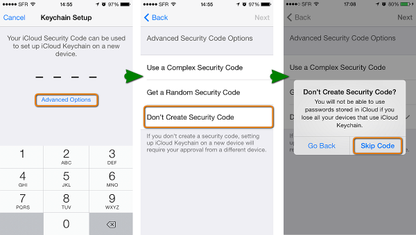 how to keep icloud keychain data offline