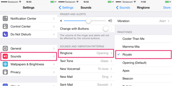 how to change the ringtone on iphone for free