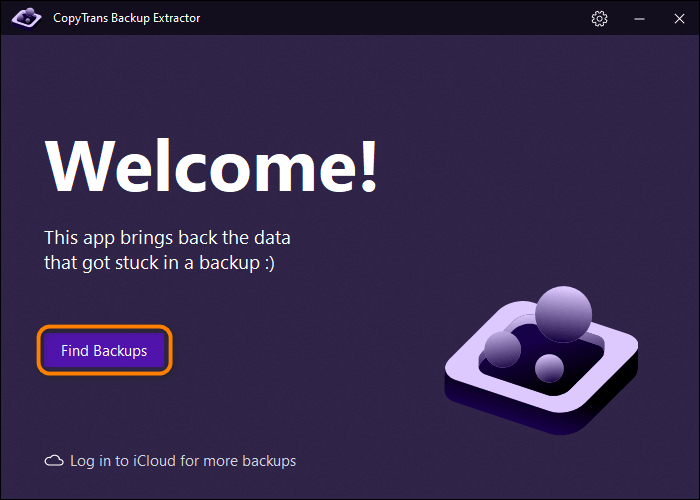 ctbe welcome page find backups