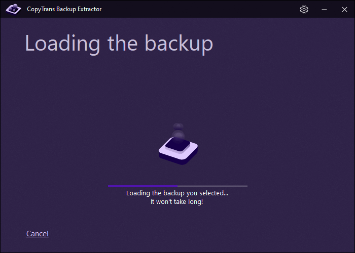 loading your backup with ctbe