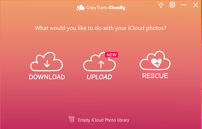 Empty iCloud Photo Library