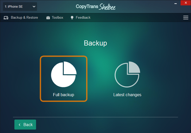 Select Full Backup