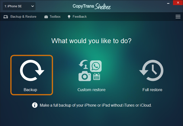 Free iTunes alternative to back up iPhone
