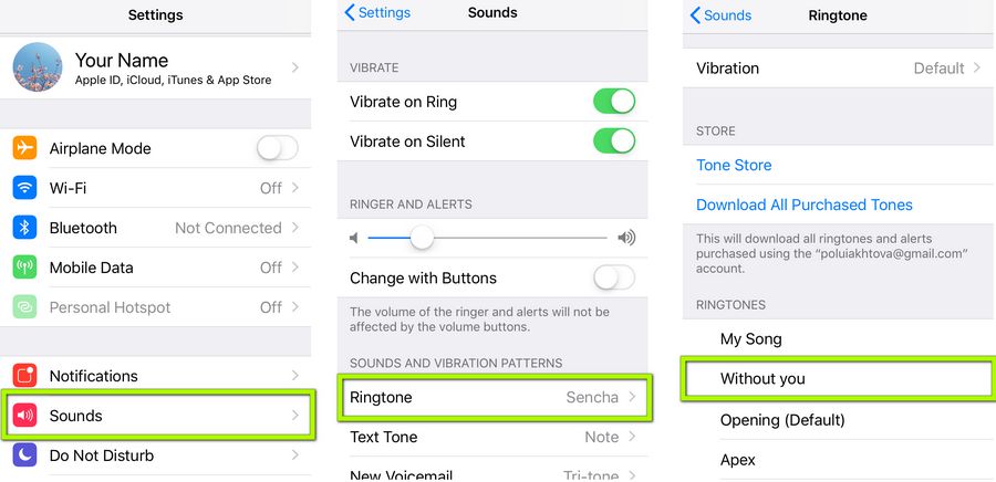 how to set a ringtone