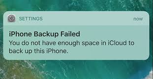 iphone backup failed message